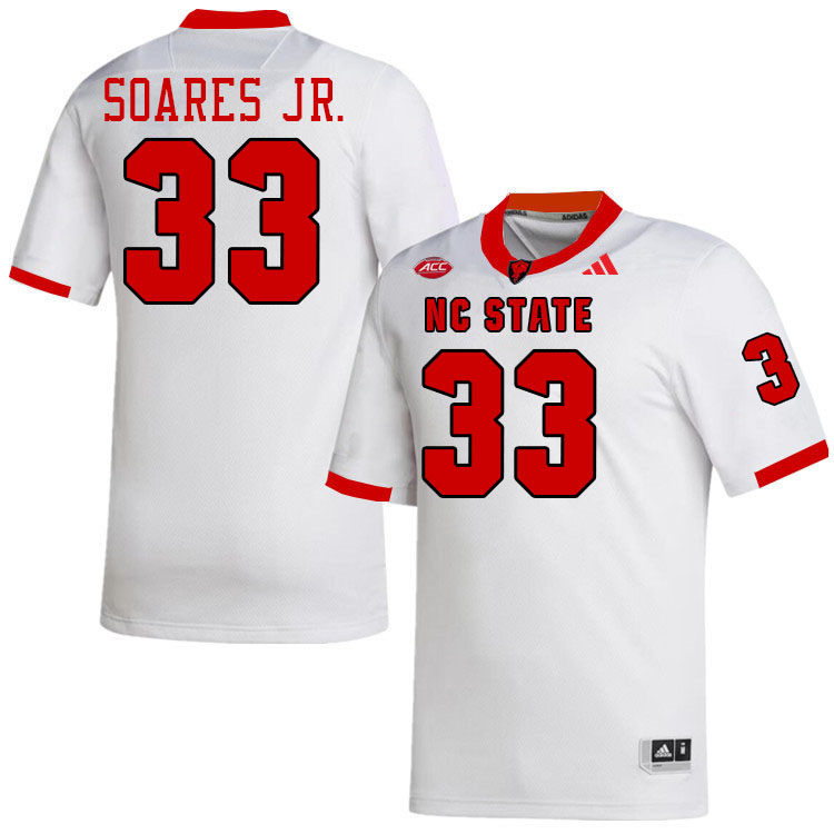 NC State Wolfpack #33 Kenny Soares Jr. College Football Jerseys,Uniforms-White
